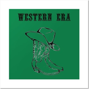 Western Era - Cowboy Boots and Hat Posters and Art